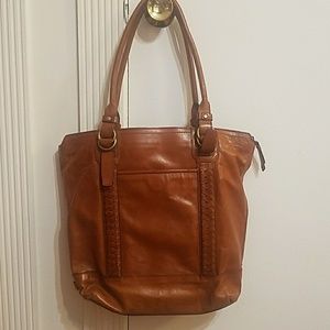 Brown Cole Hann Leather Tote